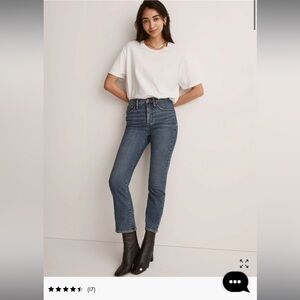 Madewell Cali Demi-Boot Jeans in Glenside Wash Item NG351